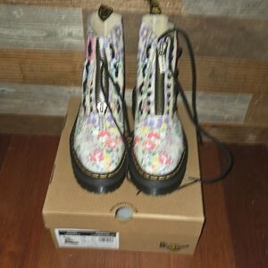 Dr. Martens Black Combat Moto Boots